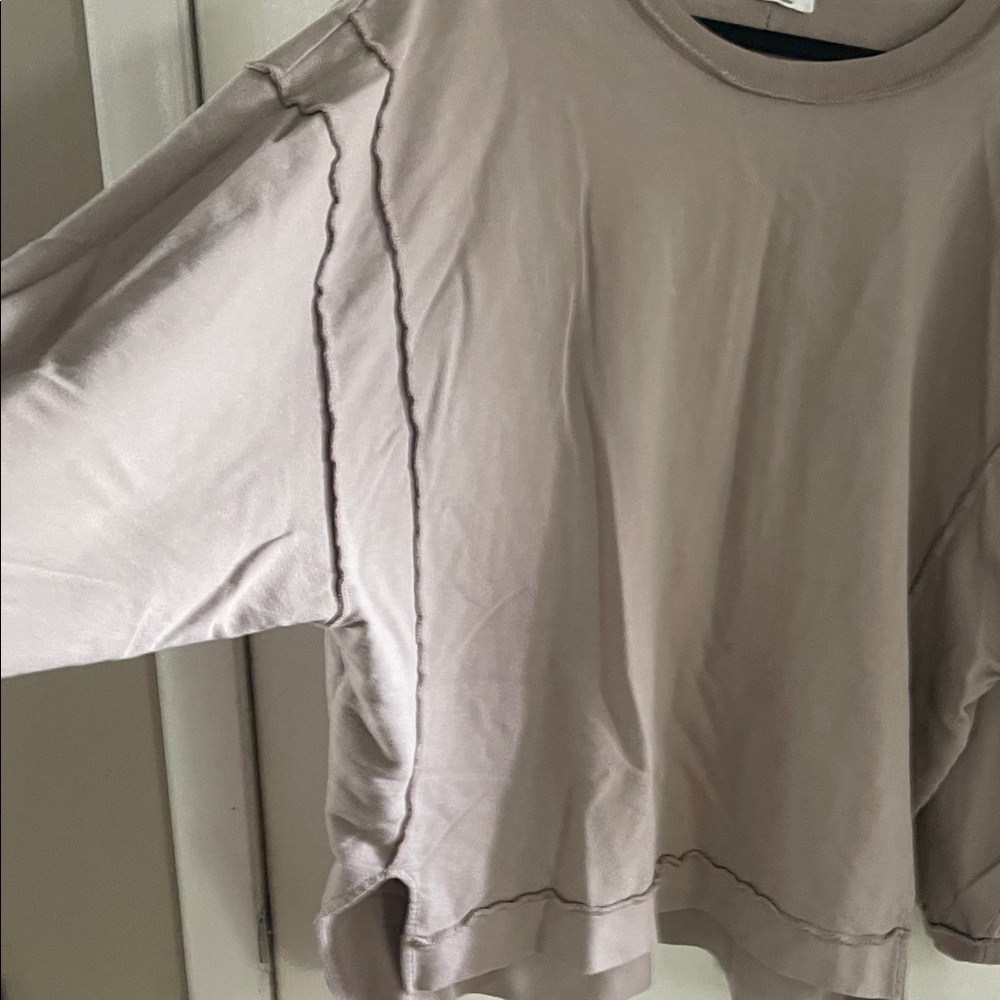 Zenana Outfitters Taupe Fashion Sweatshirt